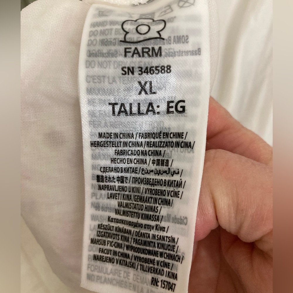 👗👗FARM Rio White Long Sleeve Eyelet Dress - Picture 10 of 10